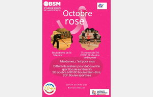 Octobre rose-Sport boule au feminin